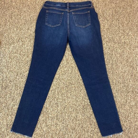 Time And Tru High Rise Curve Blue Skinny Jeans with Whiskering and Fading Sz 6 - Picture 4 of 8